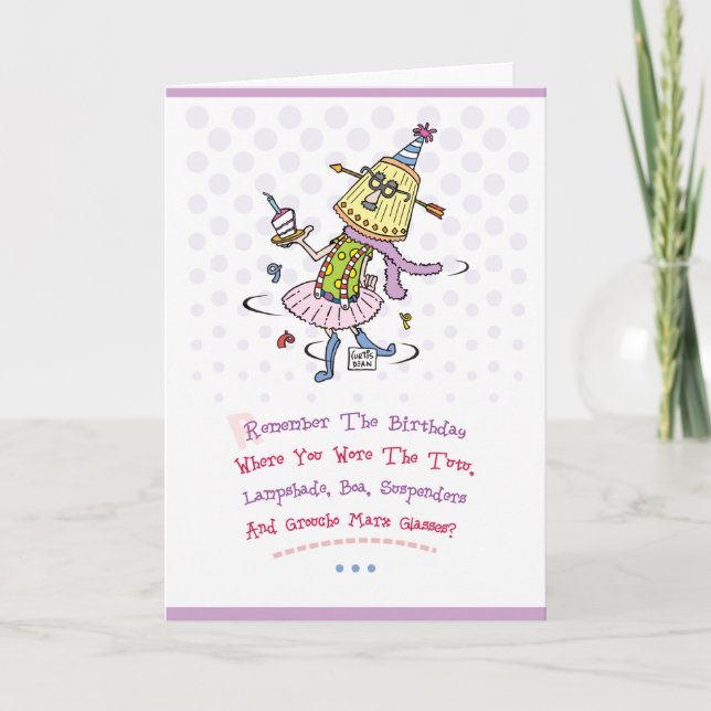 Tarjeta Saludo divertido del feliz cumpleaños (Anverso)