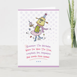 Tarjeta Saludo divertido del feliz cumpleaños