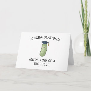Tarjeta Saludo divertido para graduado con chiste de pepin