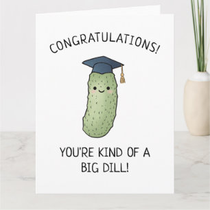Tarjeta Saludo divertido para graduado con chiste de pepin