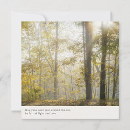 Tarjeta Saludo estético de bosque soñador y suave