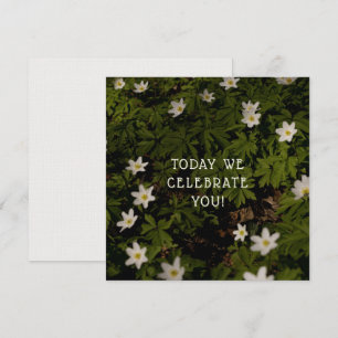 Tarjeta Saludo estético soñador y suave de flores de prima