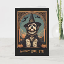 Saludo Feliz Halloween de Shih Tzu
