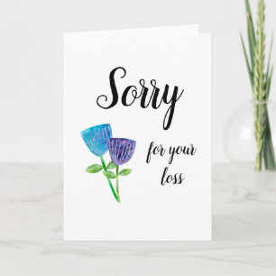 Tarjeta Saludo floral de las condolencias de la