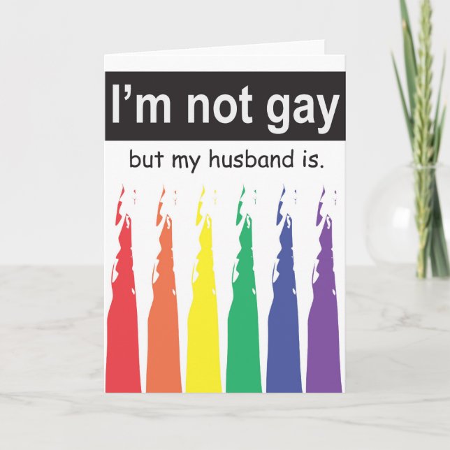 Tarjeta Saludo gay del marido (Anverso)