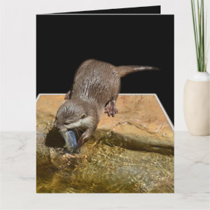 Tarjeta Saludo gigantesco de Otter Dimensional Art Jumbo