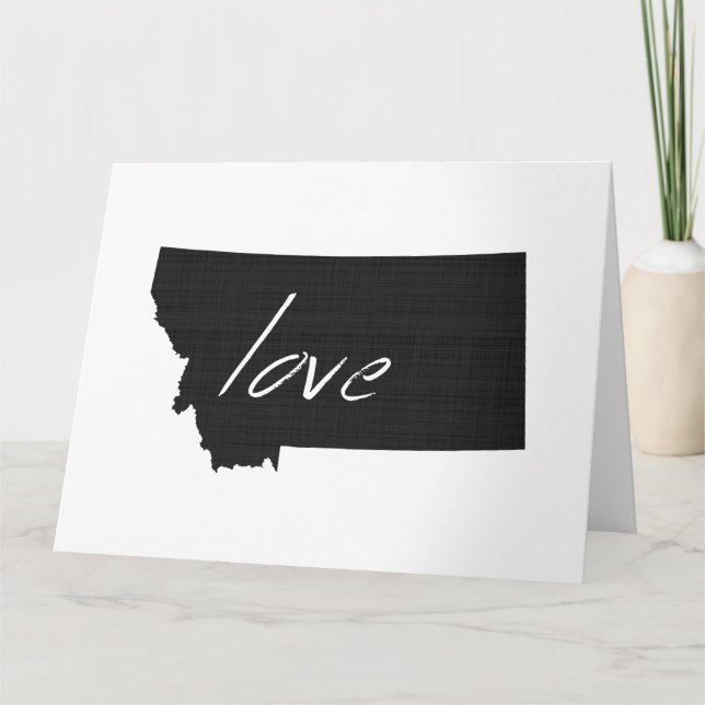 Tarjeta Saludo grande de Montana del amor (Anverso)