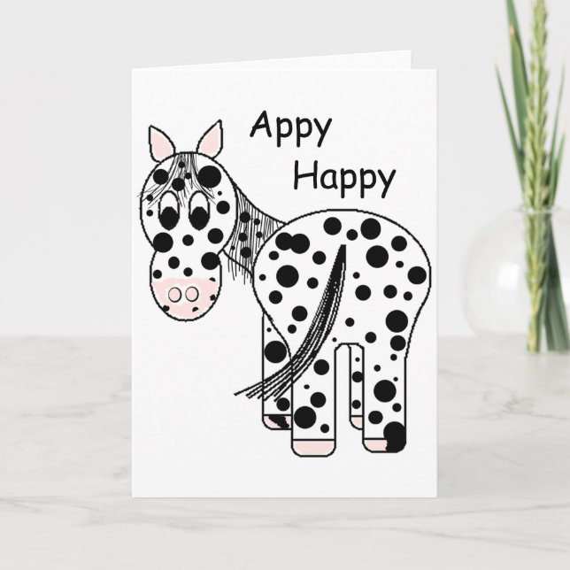 Tarjeta Saludo lindo del caballo del Appaloosa del (Anverso)
