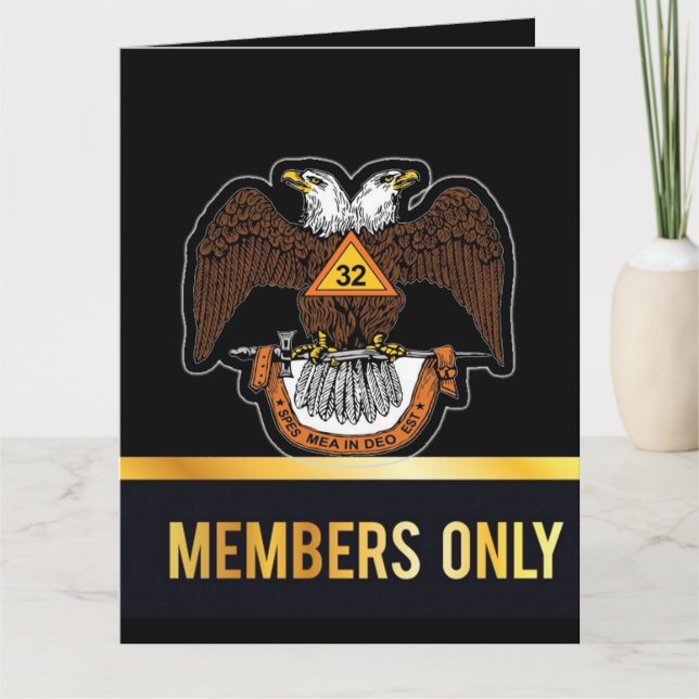 Tarjeta saludo masón de 32 grados (Anverso)