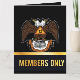 Tarjeta saludo masón de 32 grados