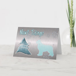Tarjeta Saludo Metálico Newf-Tidings