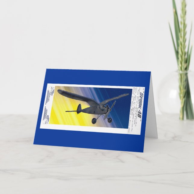 Tarjeta - saludo - Modelo de avión (Anverso)