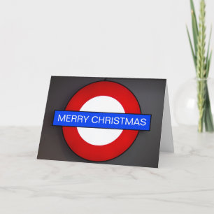 Tarjeta Saludo navideño de London Merry