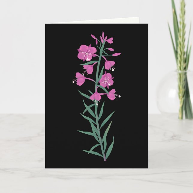 Tarjeta Saludo/Notecard del Fireweed (Anverso)