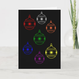 Tarjeta - Saludo - Ornamentos de árbol de Navidad