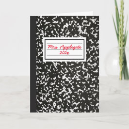 Tarjeta Saludo para portátiles de composición docente