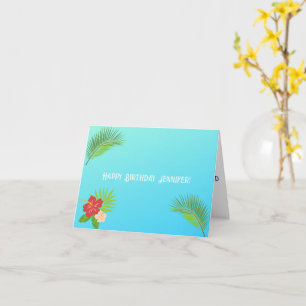 Tarjeta Saludo Personalizable de Escape de Isla