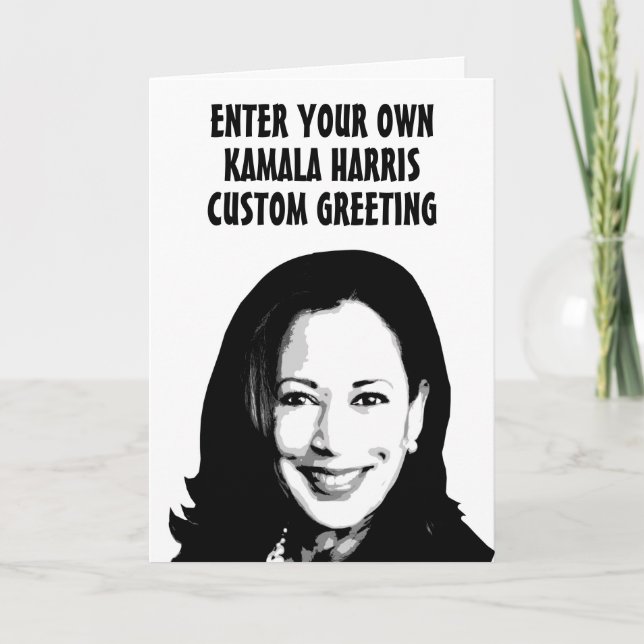 Tarjeta Saludo personalizado de Kamala Harris (Anverso)