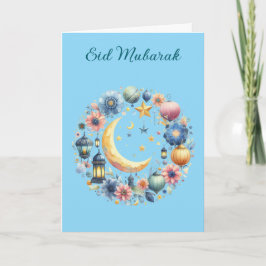 Tarjeta Saludo personalizado de Ramadan Kareem y Eid Mubar