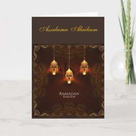 Tarjeta Saludo personalizado de Ramadan Kareem y Eid Mubar