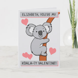 Tarjeta Saludo personalizado de San Valentín de Koala-ty