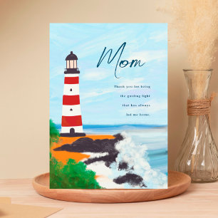 Tarjeta Saludo personalizado del día de la madre en el far