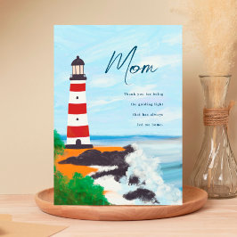 Tarjeta Saludo Personalizado del Día de la Madre Faro