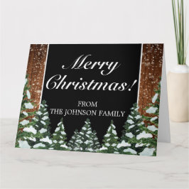 Tarjeta Saludo plegado de Feliz Navidad en la Selva de Mad