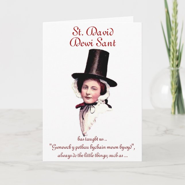 Tarjeta Saludo por el Día de San David (Anverso)