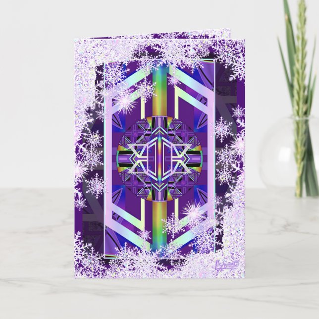 Tarjeta Saludo púrpura w3 (Anverso)