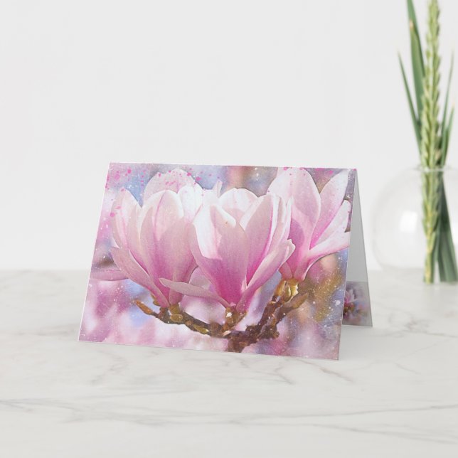 Tarjeta saludo, tarjeta, flores, cumpleaños, imagen, perso (Anverso)