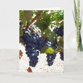 Tarjeta - Saludo - Uvas en vid