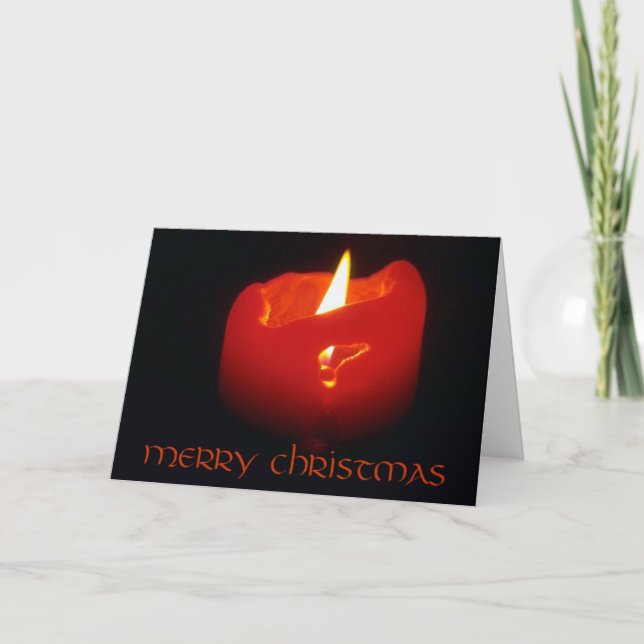 Tarjeta - Saludo - velas de Navidades (Anverso)
