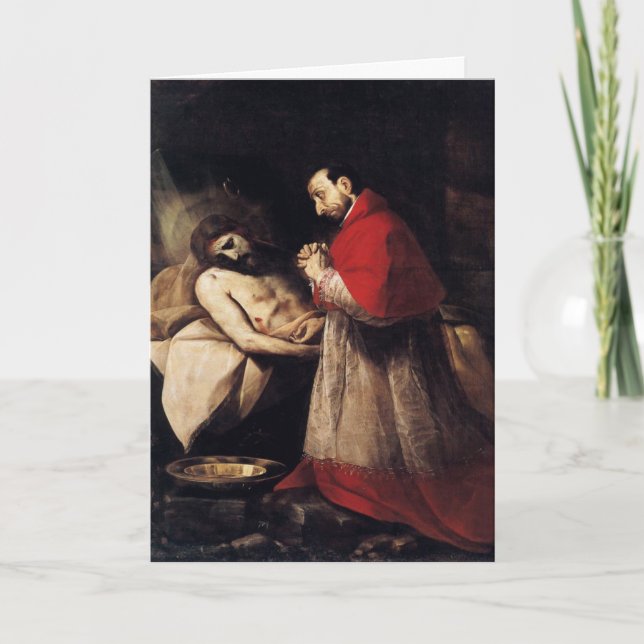 Tarjeta Saludo y aliento seminario católico (Anverso)