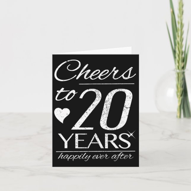 Tarjeta Saludos A 20 Años Parejas Casadas 20 Boda Y (Anverso)