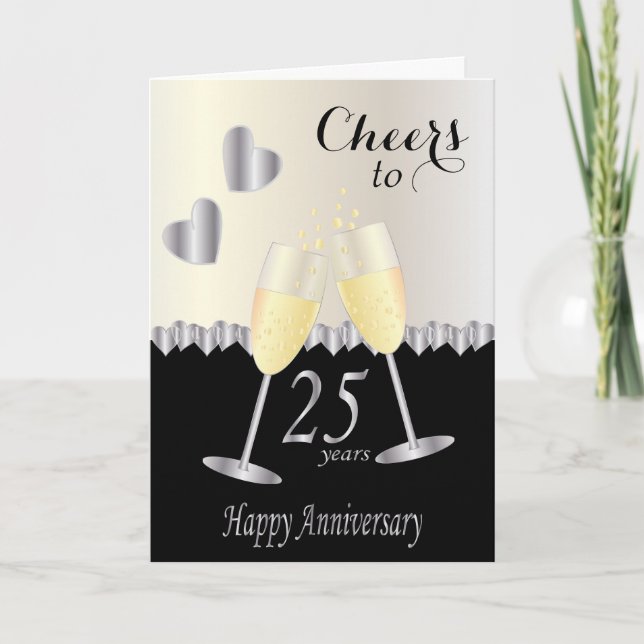 Tarjeta Saludos a 25 años | DIY Textos (Anverso)