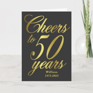 Tarjeta Saludos a 50 años 50 cumpleaños
