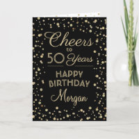 Saludos a cualquier año cumpleaños Confetti de oro