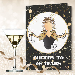 Tarjeta Saludos a las 60 audaces Personalizados de Glam
