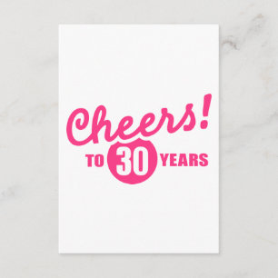 Tarjeta Saludos a los 30 años