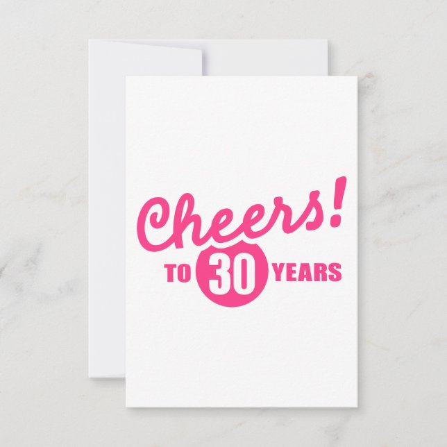 Tarjeta Saludos a los 30 años (Anverso)