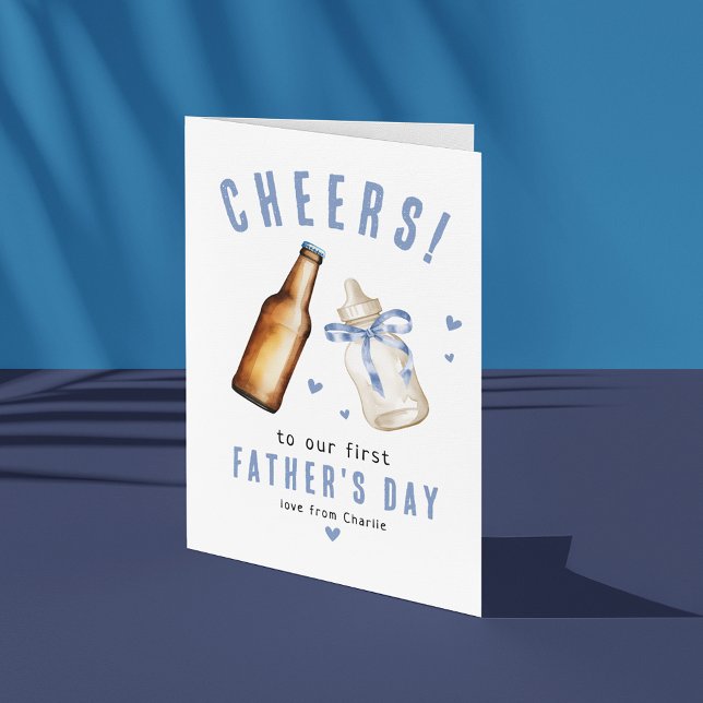 Tarjeta Saludos a nuestro primer día de padre, regalo de n (Subido por el creador)
