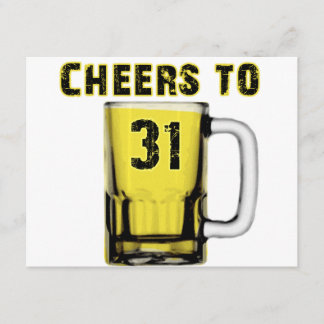 Tarjeta Saludos a Treinta y Uno. Cumpleaños