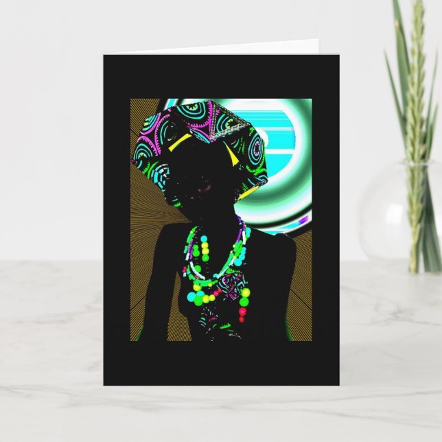 Tarjeta Saludos africanos (Anverso)