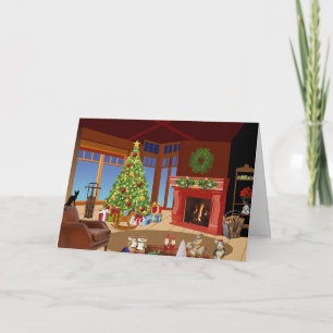 Tarjeta Saludos agresivos pasivos previos a la Navidad