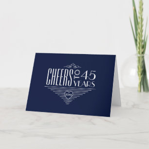 Tarjeta Saludos al 45º aniversario de la ceremonia de feli