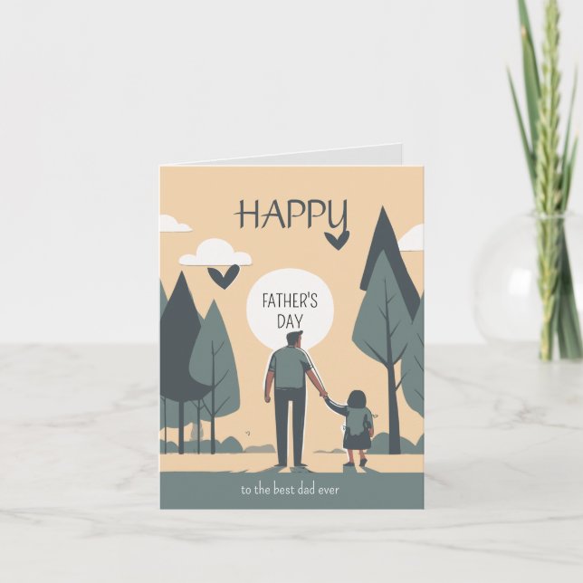 Tarjeta Saludos al mejor papá del mundo, encantador y dive (Anverso)