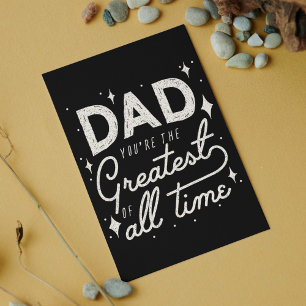 Tarjeta Saludos al Mejor Papá Estilo Gritty Día del Padre