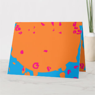 Tarjeta Saludos al naranja azul y pálido del bebé