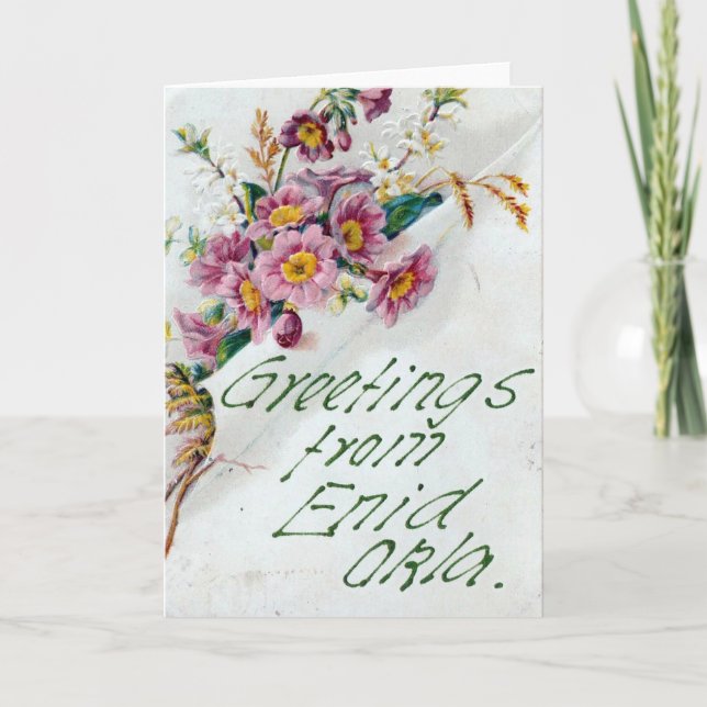 Tarjeta Saludos antiguos de Oklahoma (Anverso)